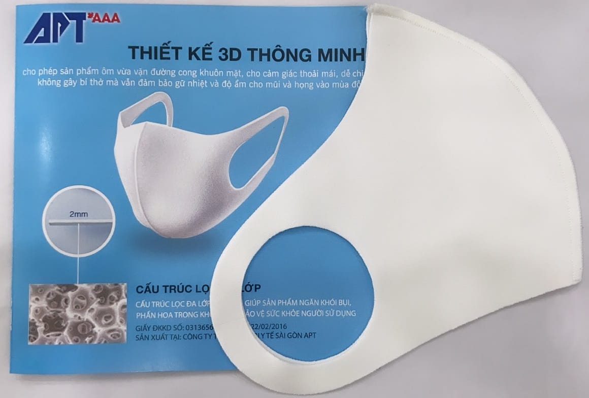 Khẩu trang 3D kháng khuẩn